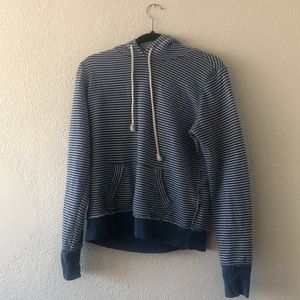 American eagle blue striped hoodie